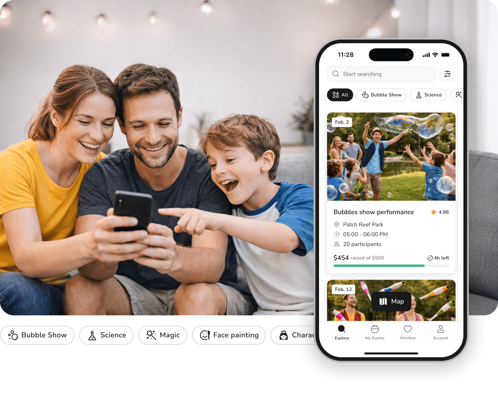 Children enjoying a pop-up event at a local playground